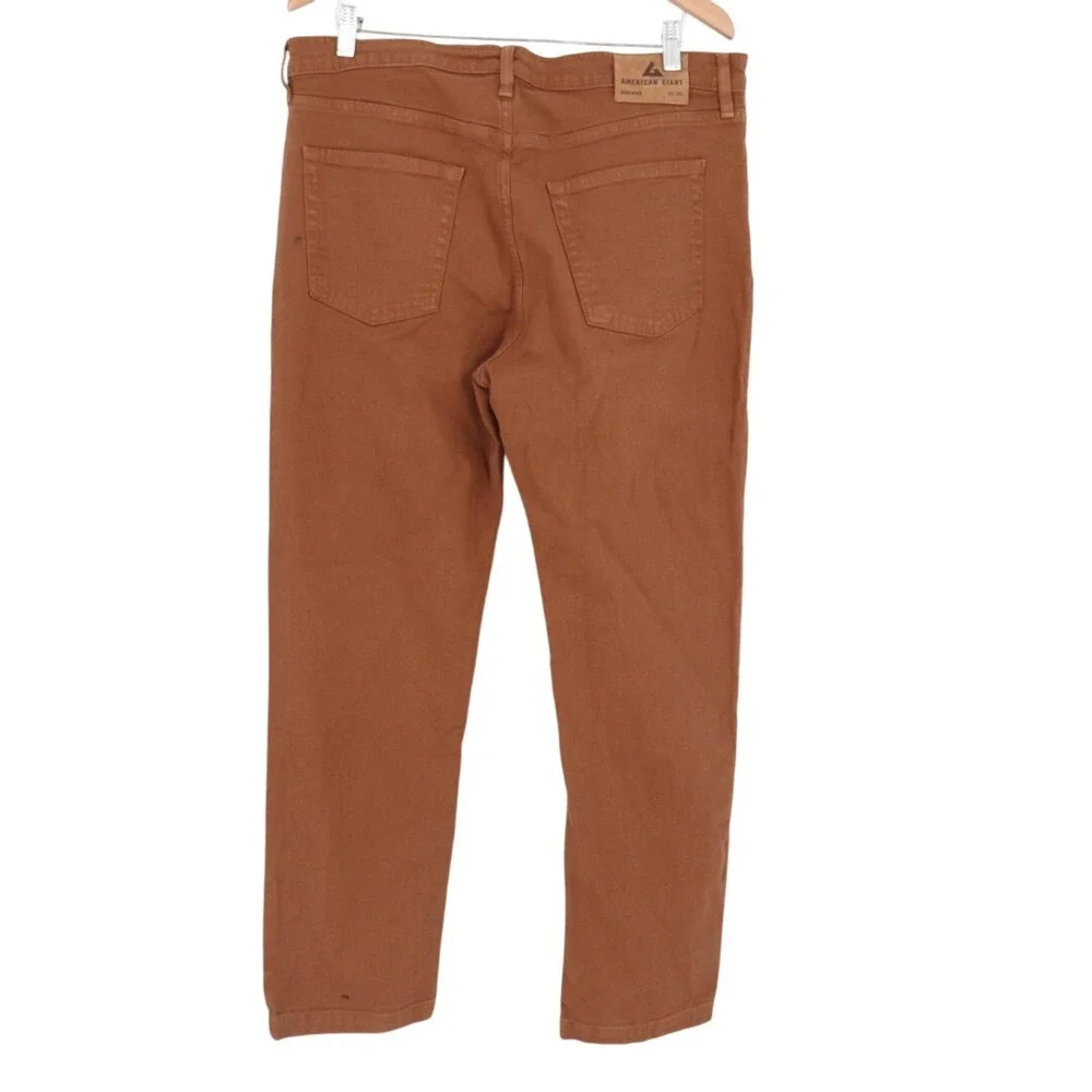 American Giant Slim Straight Jeans in Brown